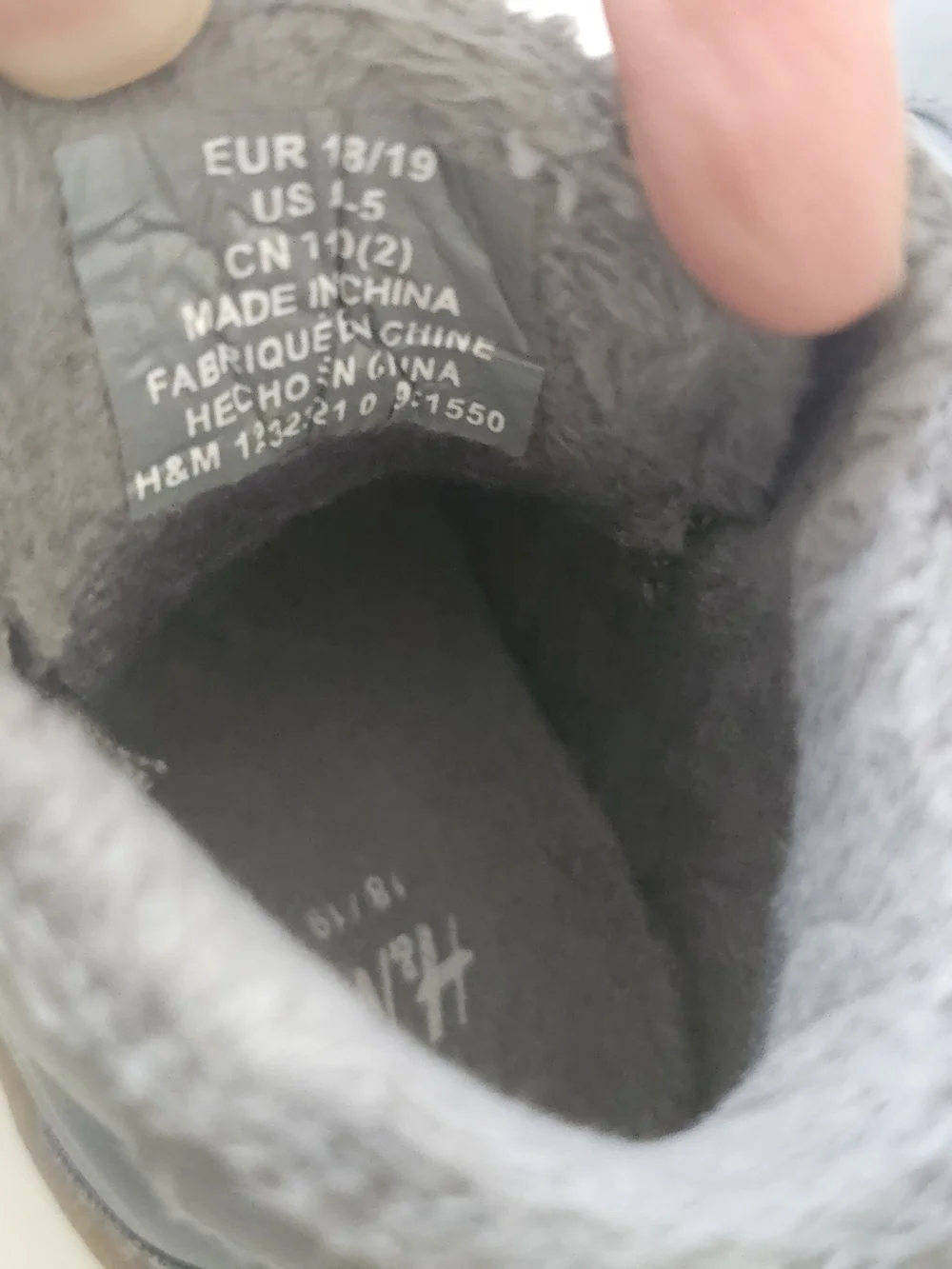 H&M Baby WINTER High-Tops with Brown Sole sz 4-5